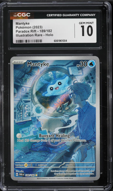 2023 Pokemon Scarlet & Violet Paradox Rift Illustration Rare Mantyke #189 CGC 10 GEM MINT