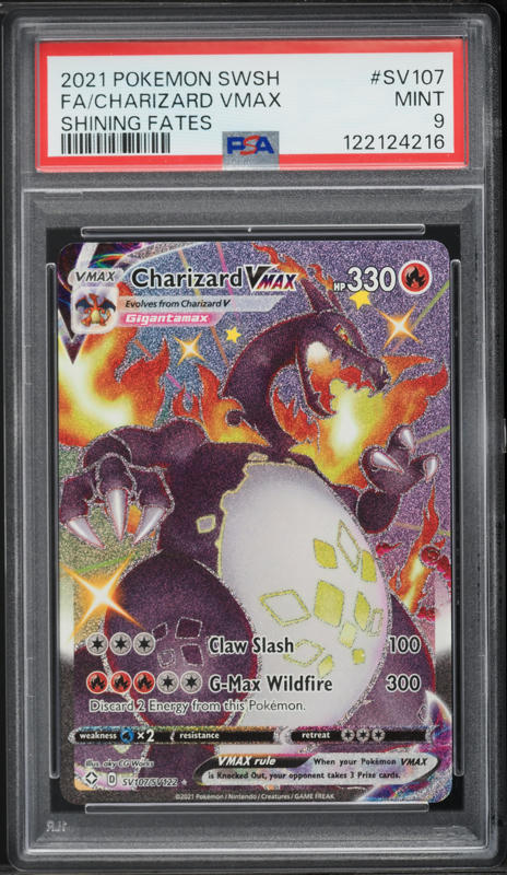 2021 Pokemon Sword & Shield Shining Fates Full Art Charizard VMAX
