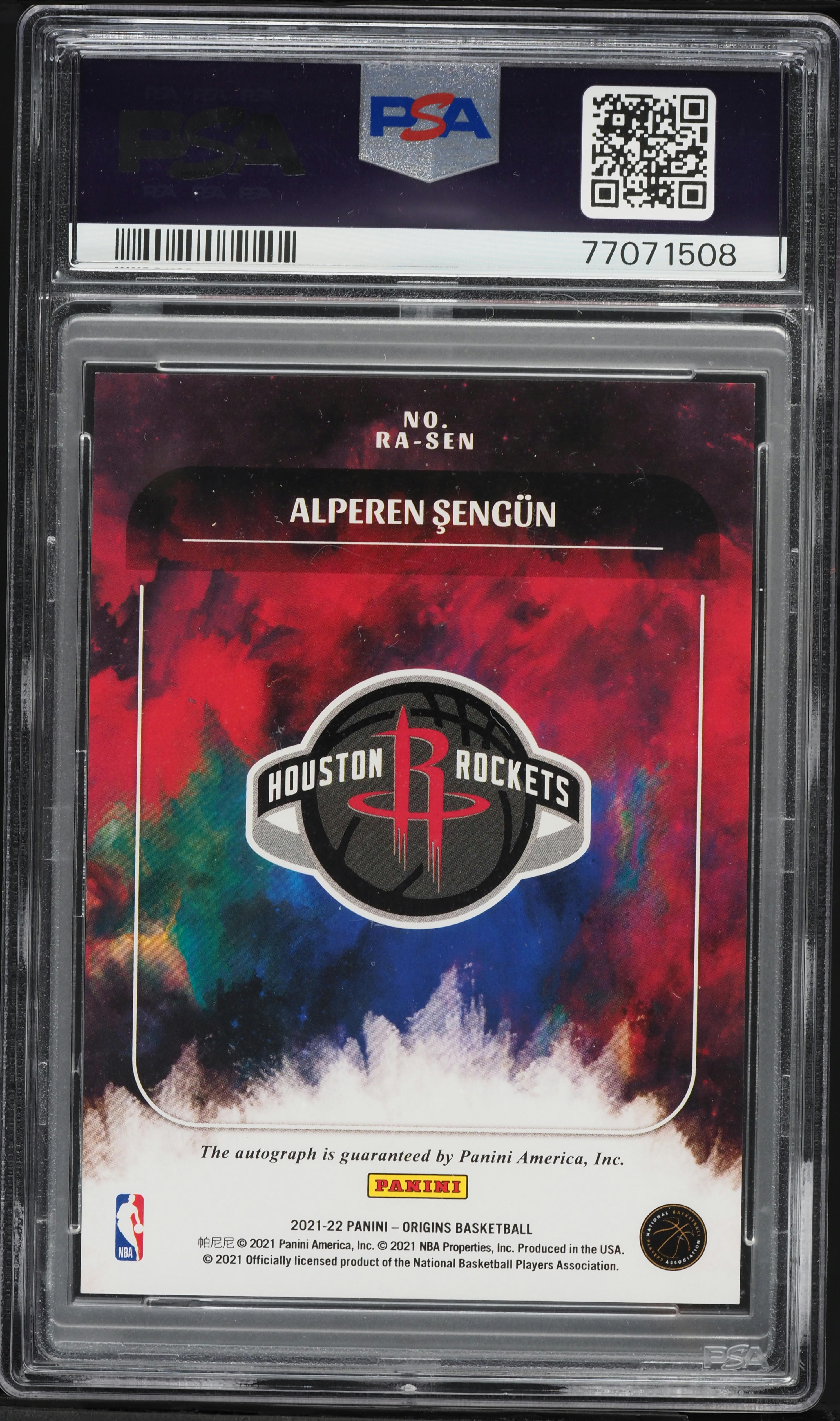 2021 Panini Origins Alperen Sengun ROOKIE AUTO DNA 10 #RASEN PSA 9