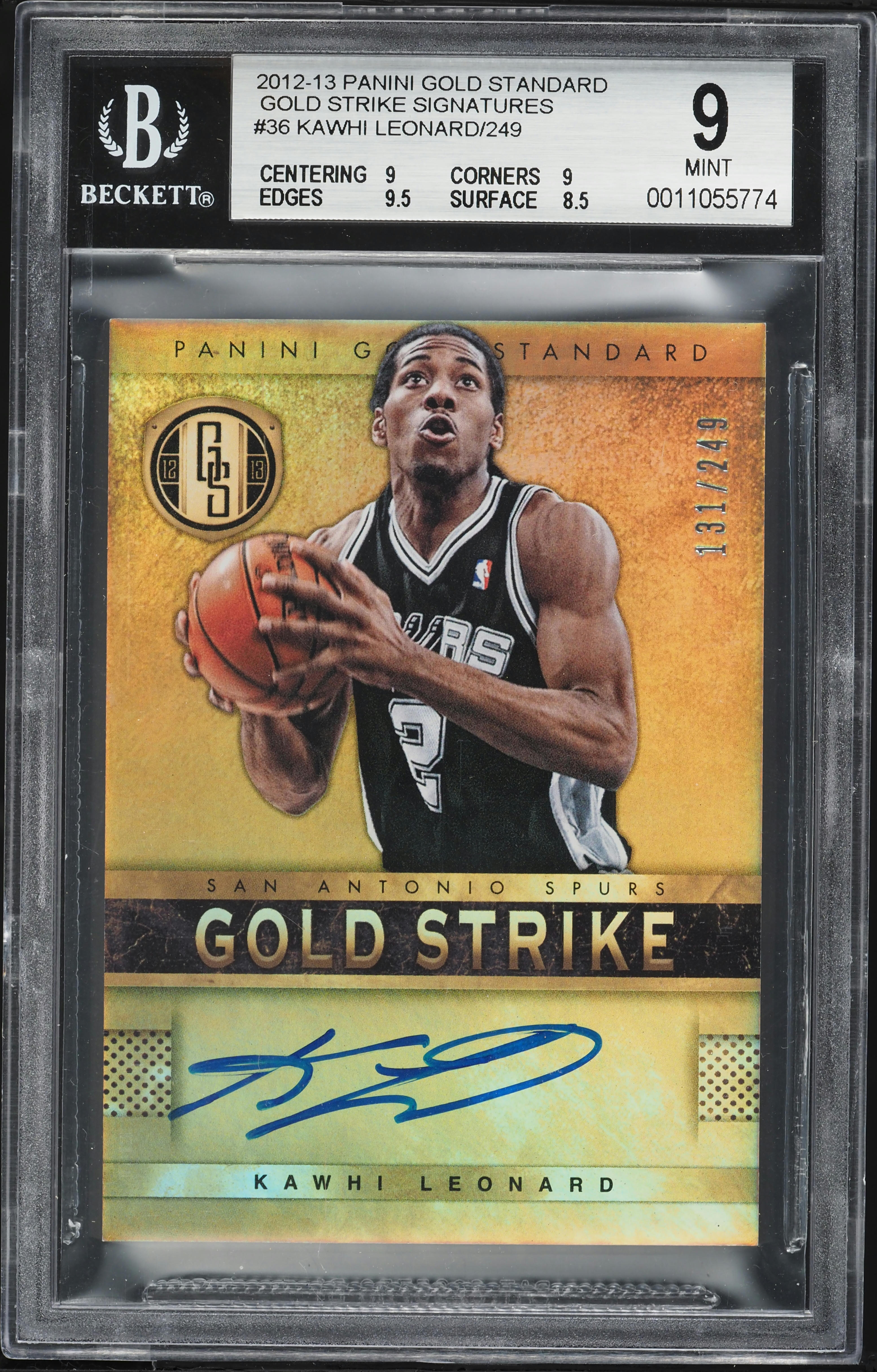 2012 Panini Gold Standard Strike Kawhi Leonard ROOKIE AUTO /249