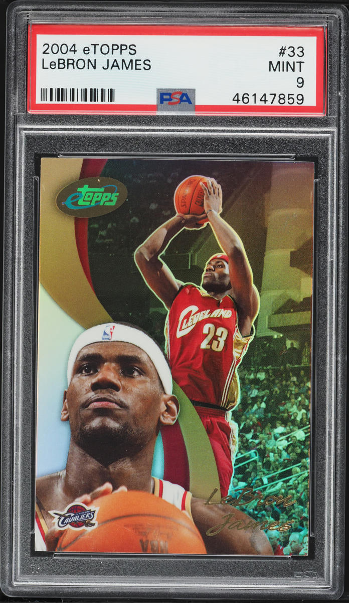 2004 eTopps Basketball LeBron James /2000 #33 PSA 9 MINT