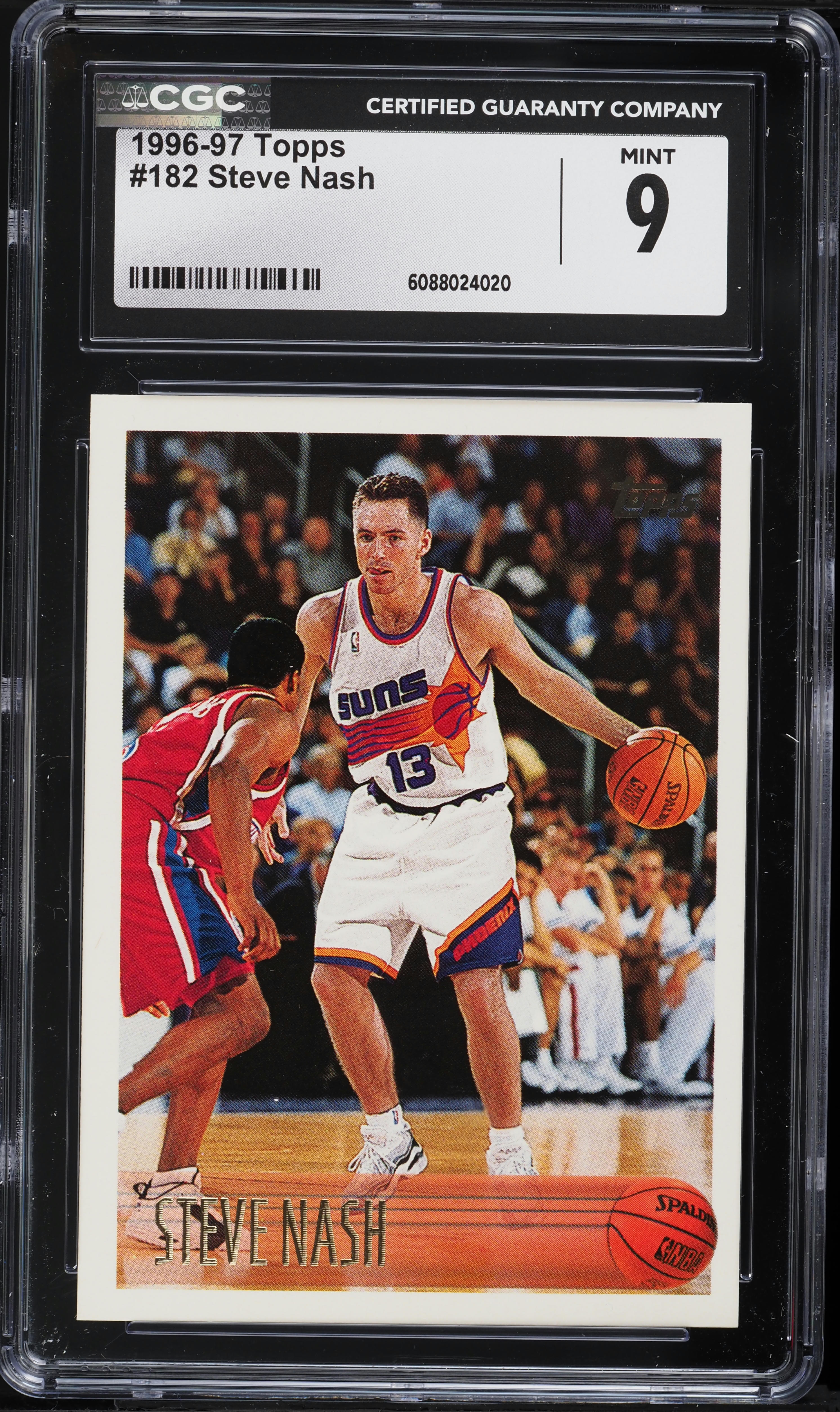 1996 Topps Basketball Steve Nash ROOKIE #182 CGC 9 MINT on