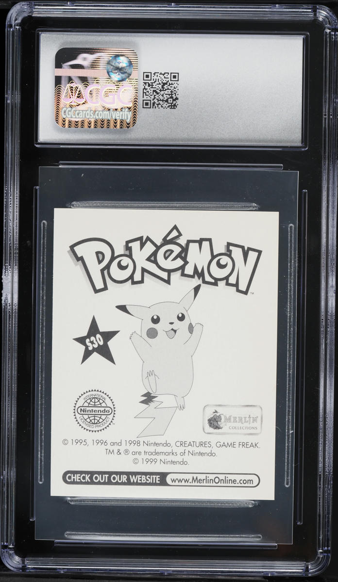 1998 Pokemon Merlin Stickers Series 1 Special Glitter Pikachu #S30