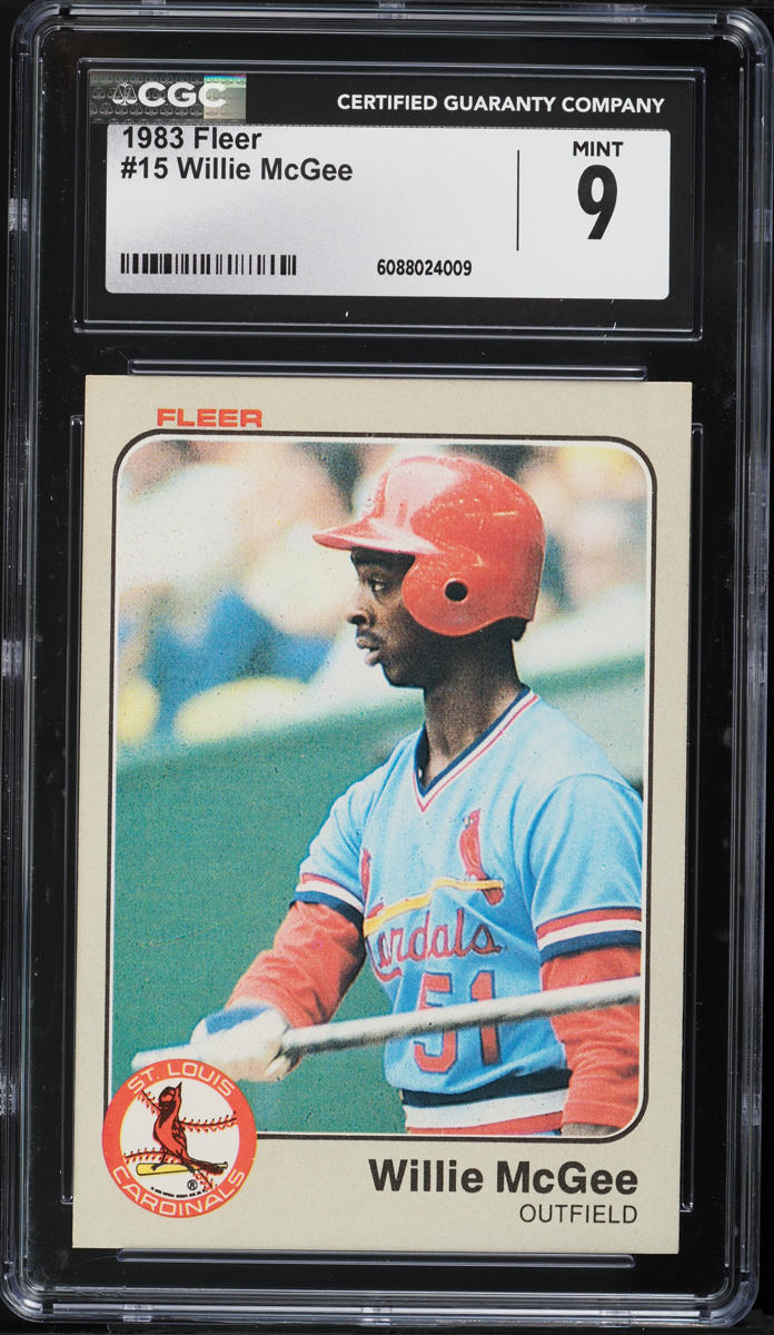 1983 Fleer Willie McGee ROOKIE #15 CGC 9 MINT