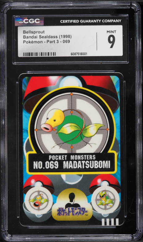 1998 Pokemon Japanese Bandai Sealdass Part 3 Bellsprout #69 CGC 9 MINT