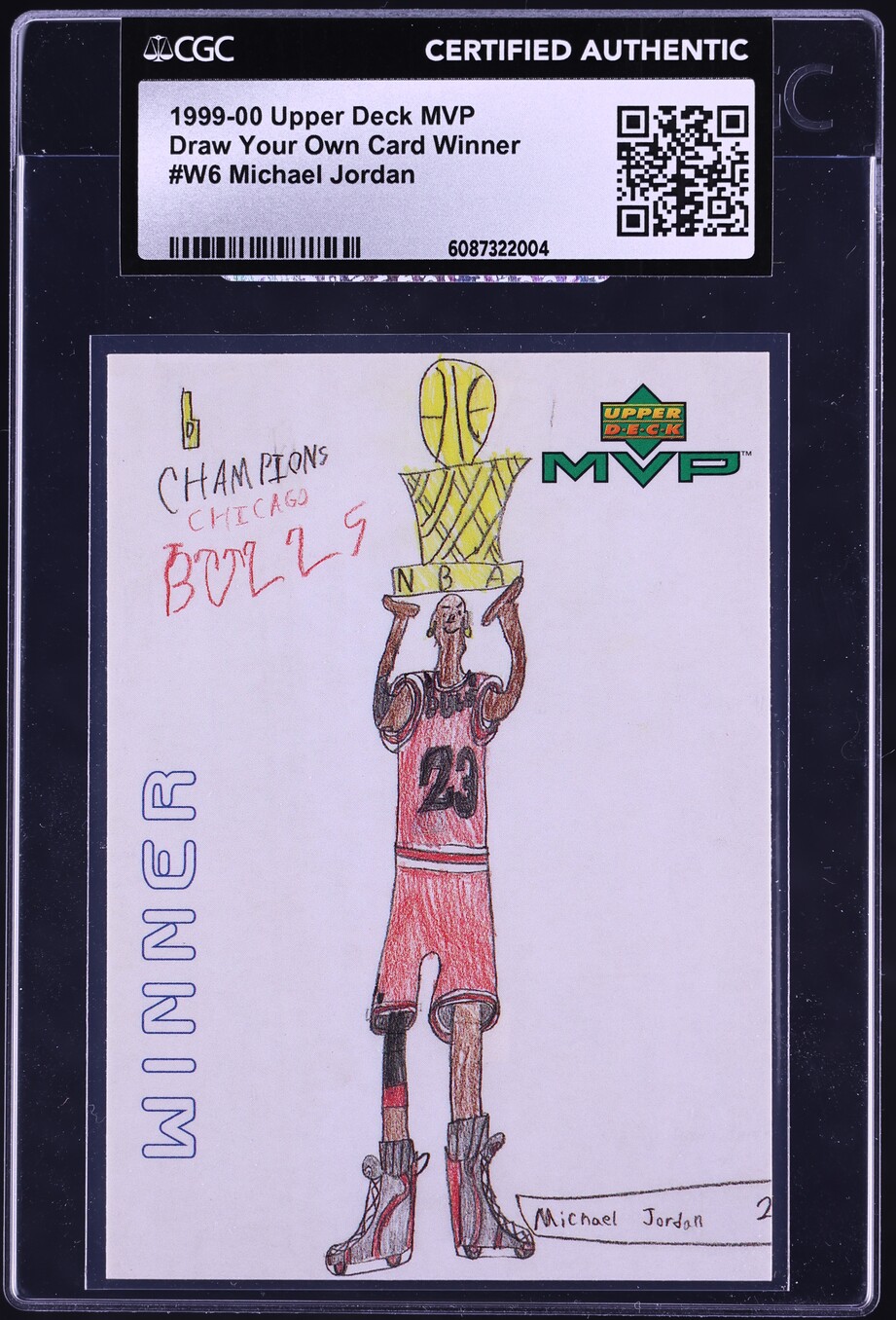 1999 Upper Deck MVP Draw Your Own Card Winner Michael Jordan #W6 