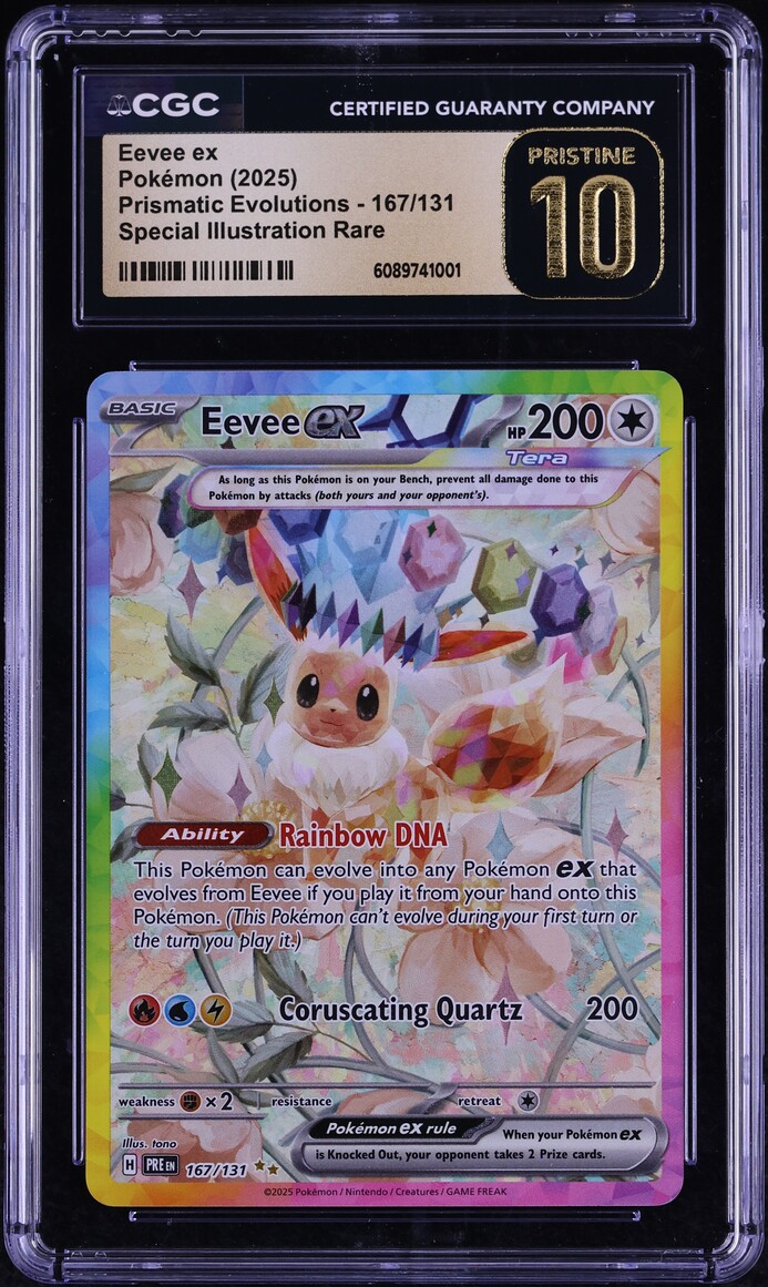 2025 Pokemon Scarlet & Violet Prismatic Evolutions SIR Eevee EX #167 CGC 10  PRISTINE on Fanatics Collect