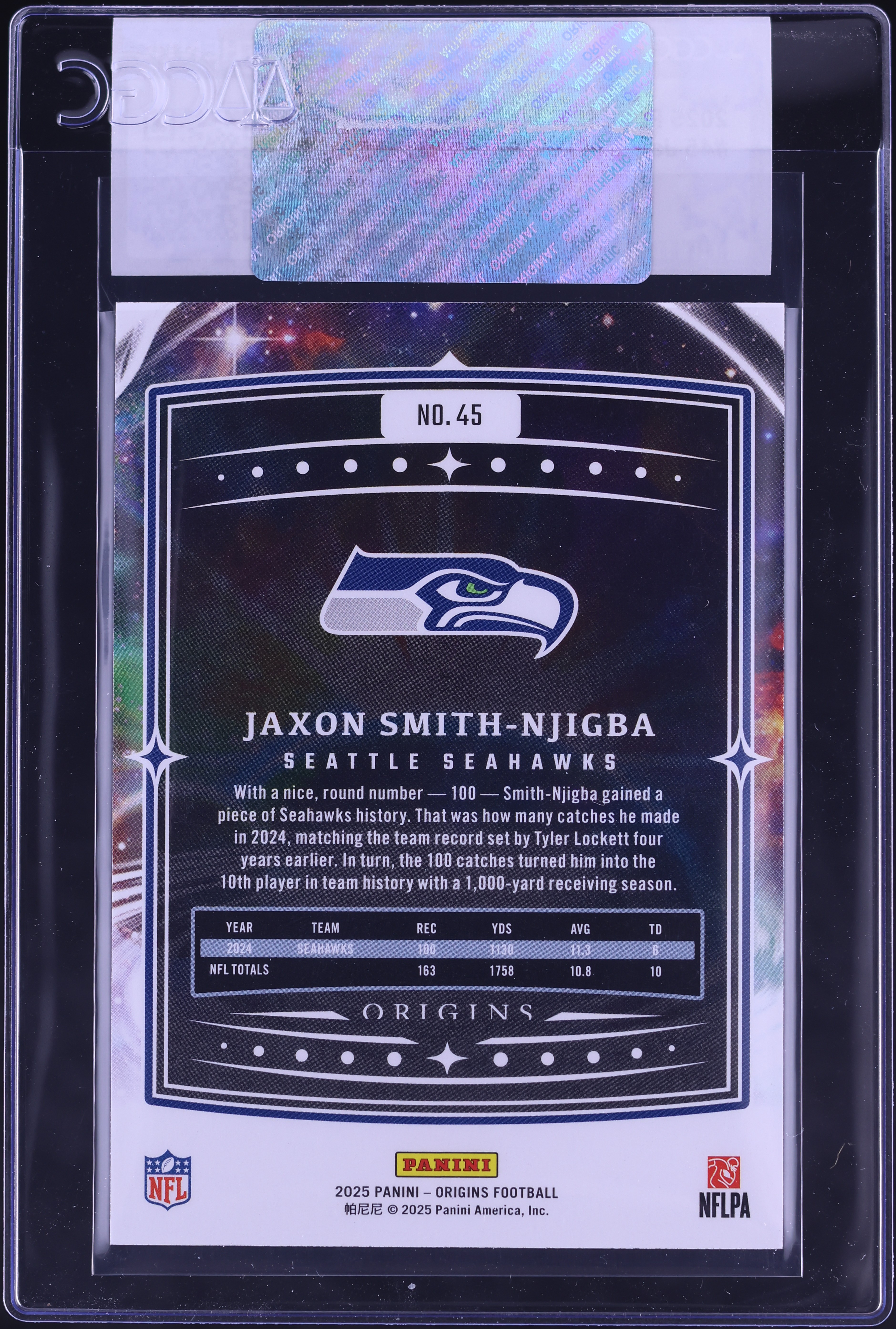 2025 Panini Origins Jaxon Smith-Njigba #45 CGC AUTH on Fanatics