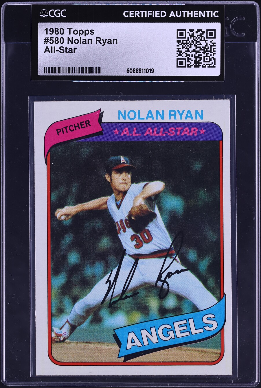 1980 Topps Nolan Ryan ALL-STAR #580 CGC AUTH