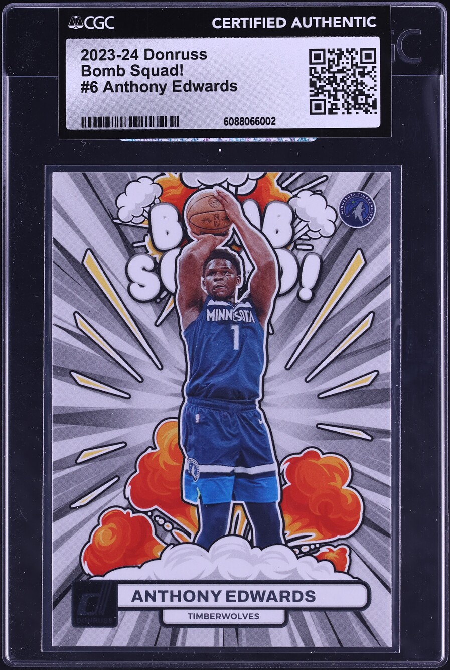 2023 Donruss Bomb Squad! Anthony Edwards #6 CGC AUTH