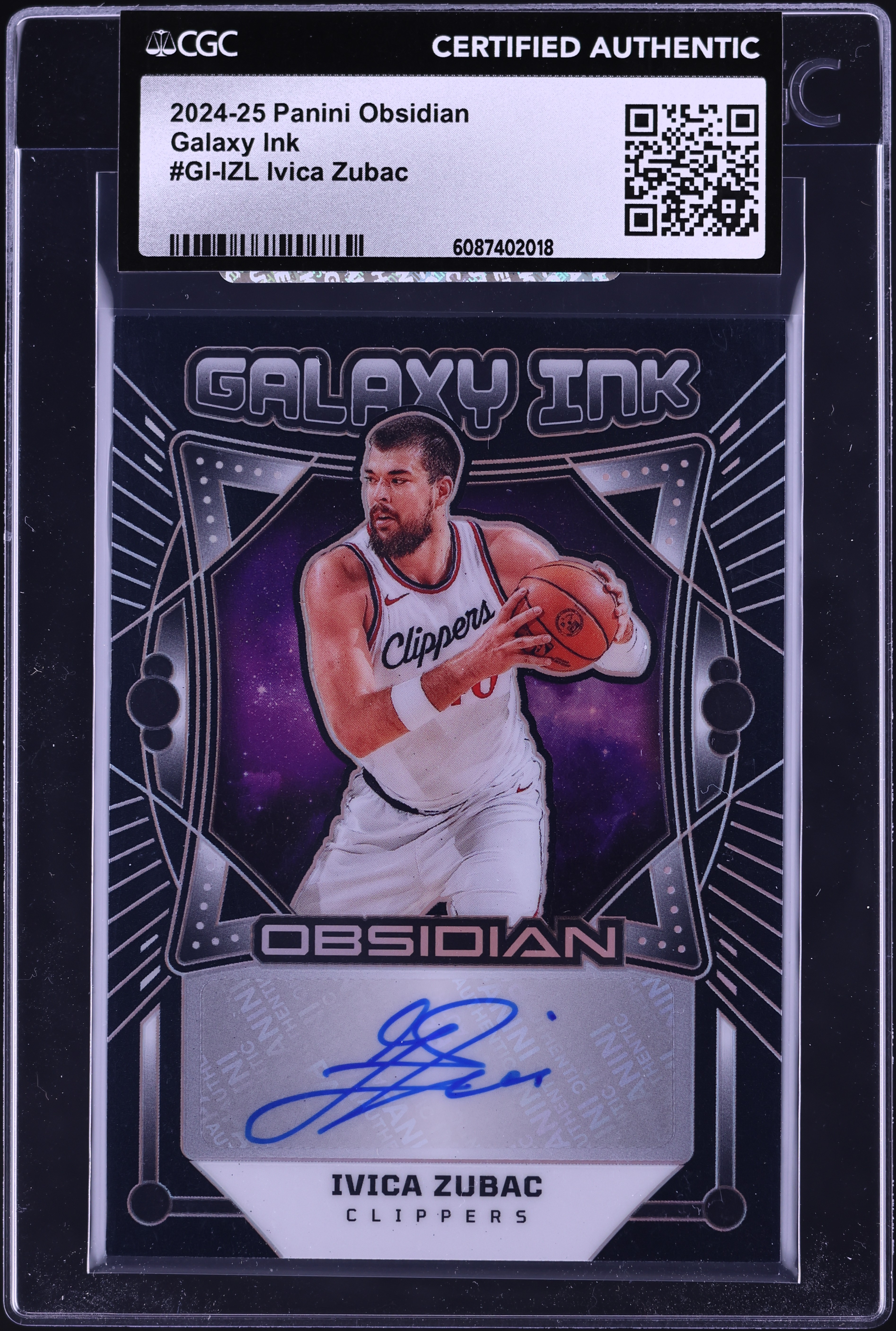 2024 Panini Obsidian Galaxy Ink Ivica Zubac AUTO /149 #GI-IZL CGC