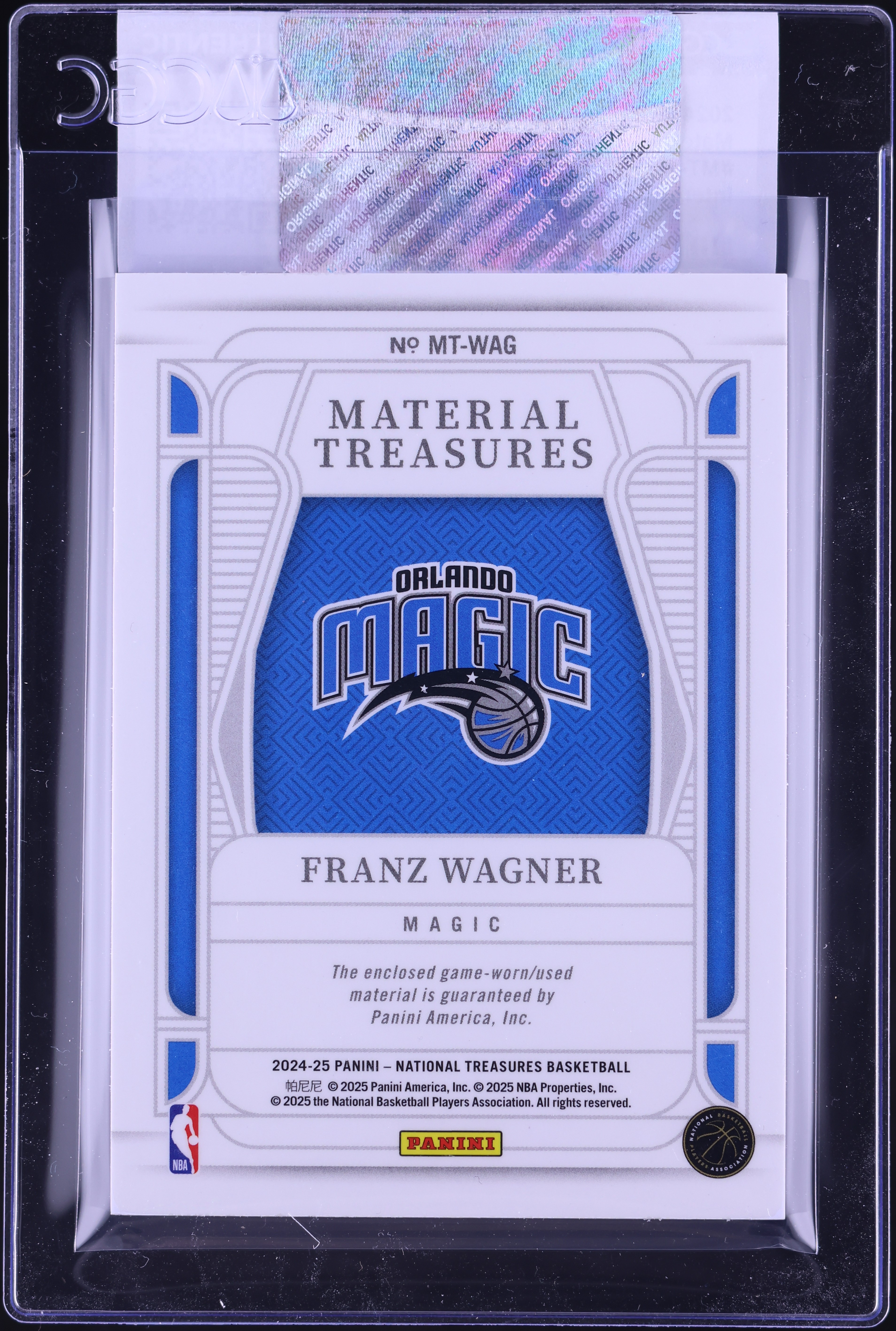 2024 National Treasures International Franz Wagner GAME-USED PATCH