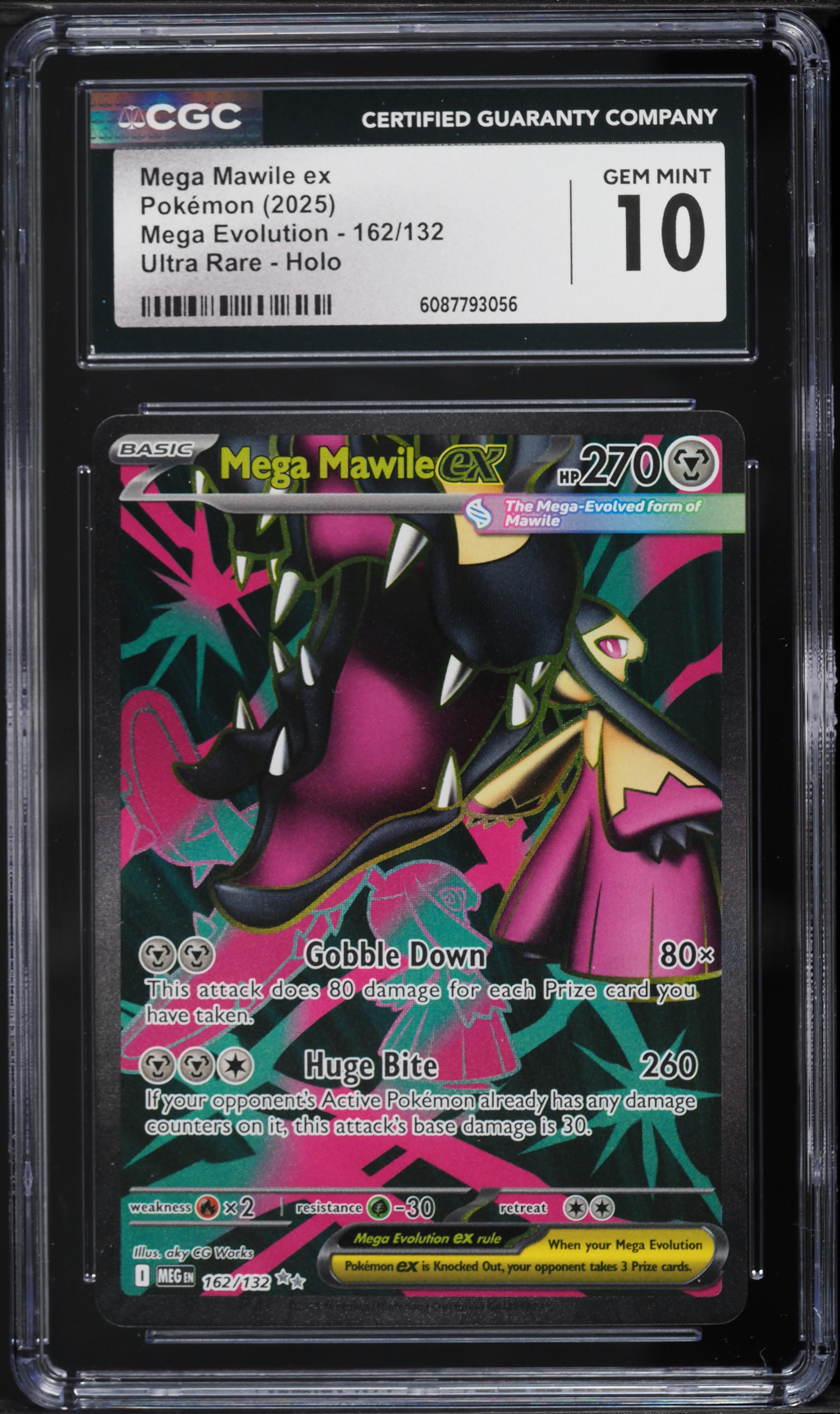 2025 Pokemon Mega Evolution Full Art Mega Mawile ex #162 CGC 10