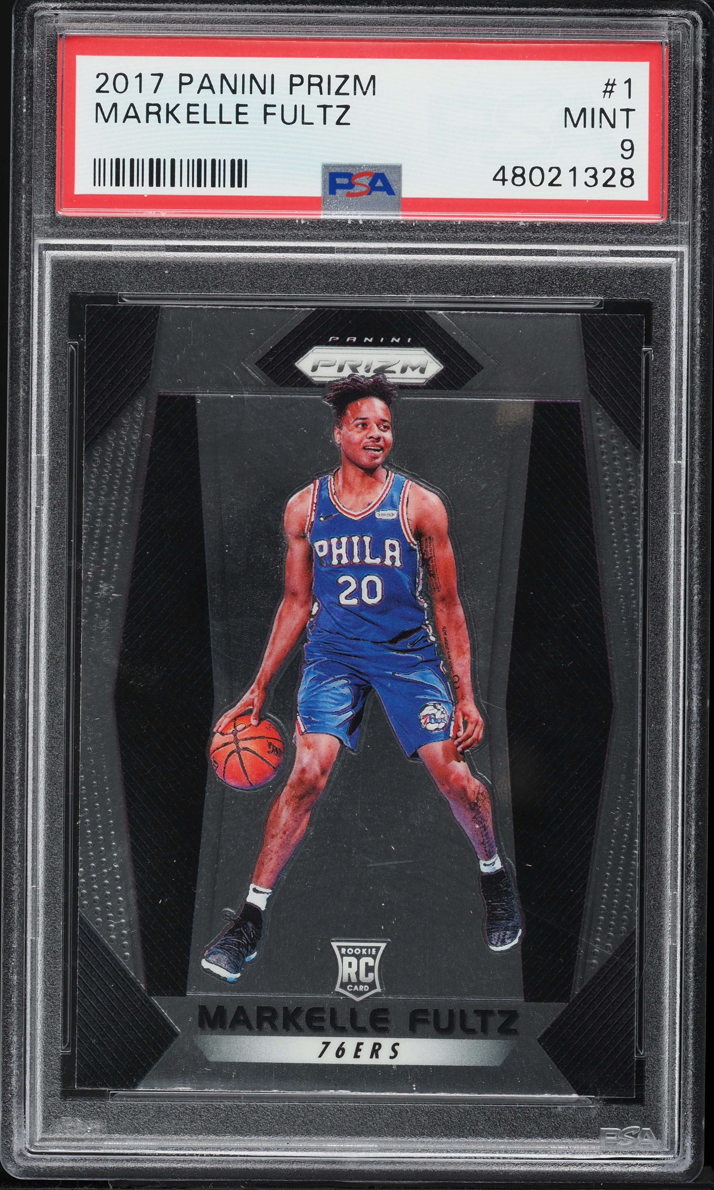 2017 Panini Prizm Markelle Fultz ROOKIE #1 PSA 9 MINT on Fanatics