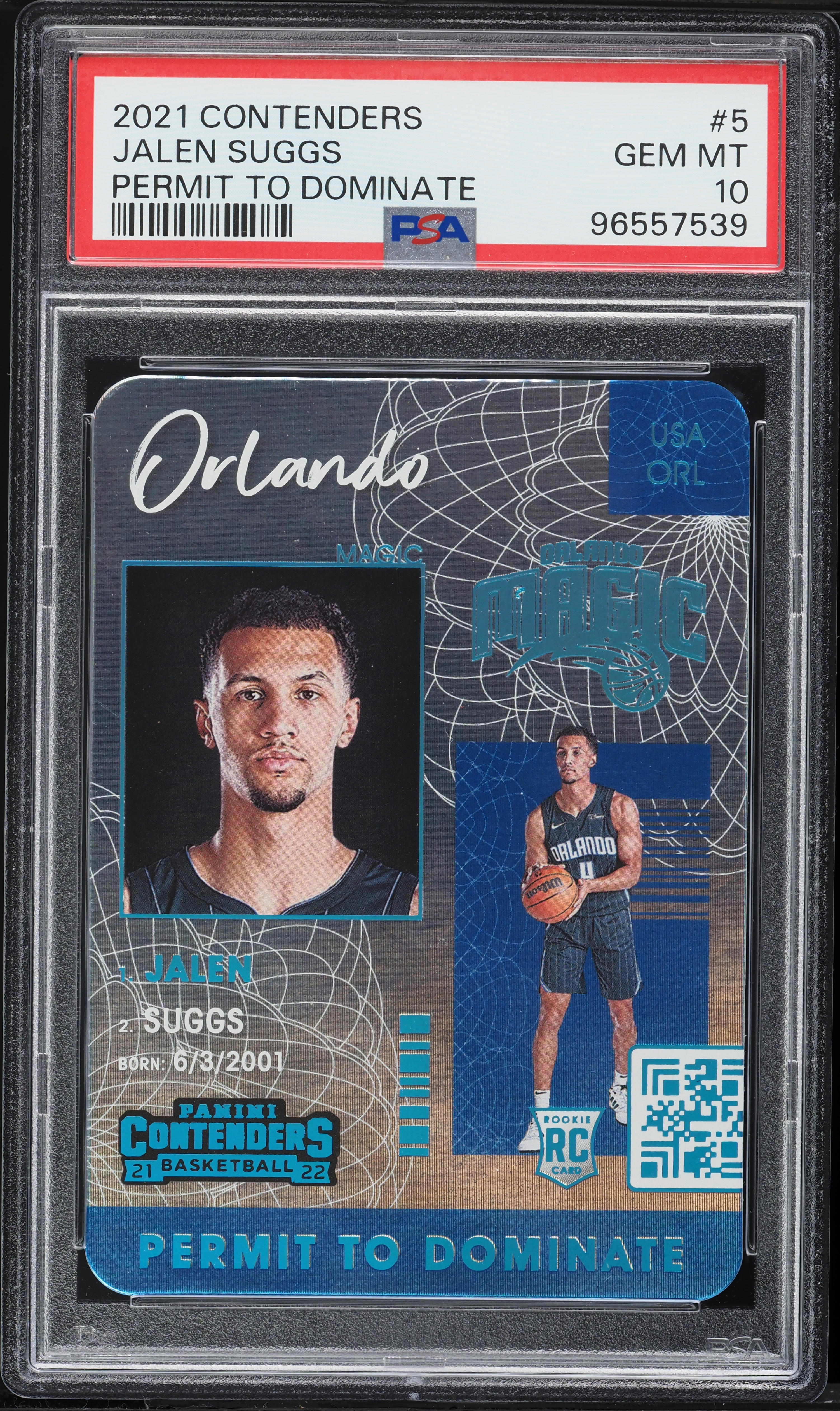 2021 Panini Contenders Permit to Dominate Jalen Suggs ROOKIE #5