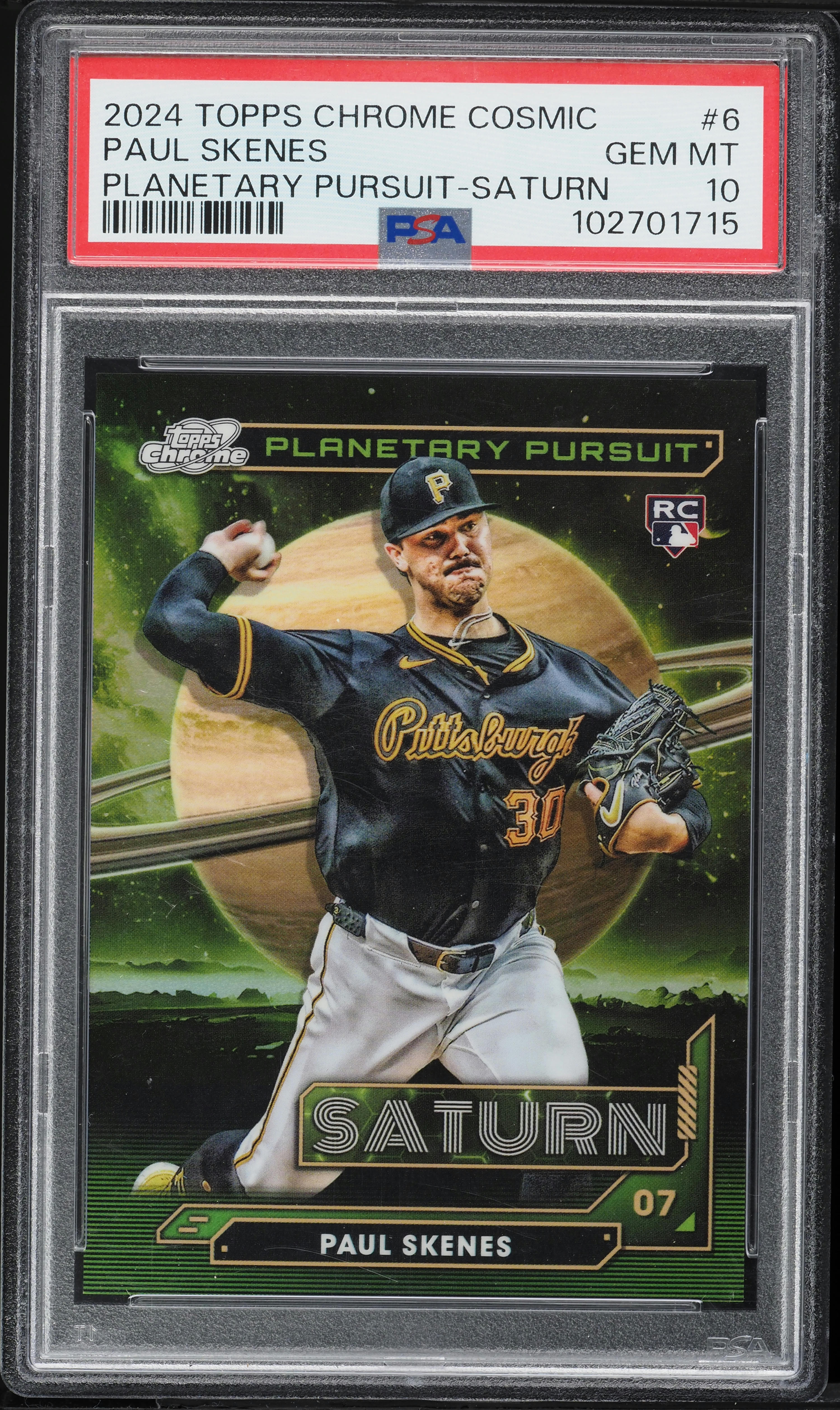2024 Topps Chrome Cosmic Planetary Pursuit Saturn Paul Skenes 