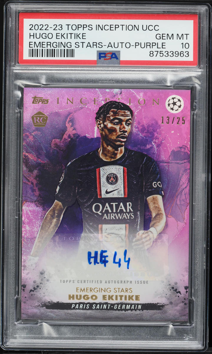 2022 Topps Inception UEFA CC Emerging Stars-Purple Hugo Ekitike