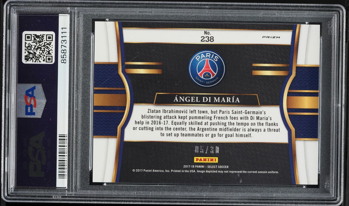 2017 Select Tie-Dye Angel Di Maria /30 #238 PSA 10 GEM MINT