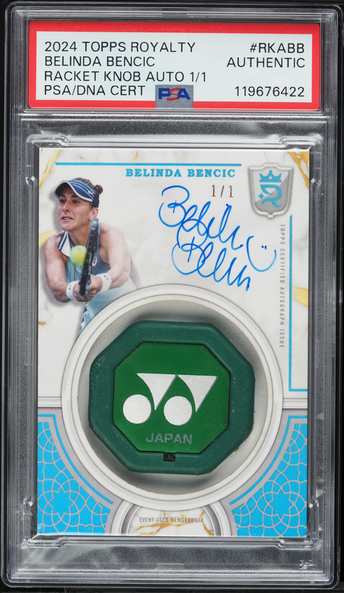 2024 Topps Royalty Tennis Racket Knob Belinda Bencic PATCH AUTO 1/1 #BB PSA/DNA AUTH