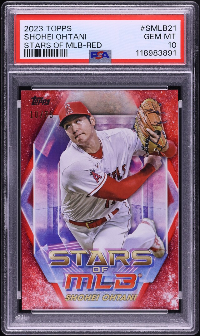 2023 Topps Stars Of MLB Red Shohei Ohtani /75 #SMLB-21 PSA 10 GEM MINT