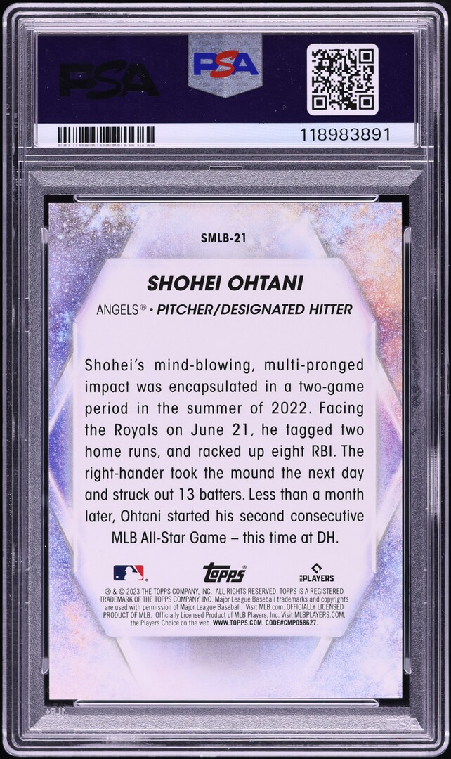 2023 Topps Stars Of MLB Red Shohei Ohtani /75 #SMLB-21 PSA 10 GEM MINT