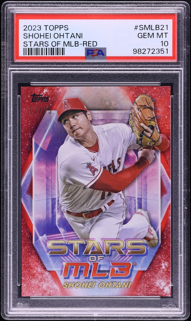 2023 Topps Stars Of MLB Red Shohei Ohtani /75 #SMLB-21 PSA 10 GEM MINT