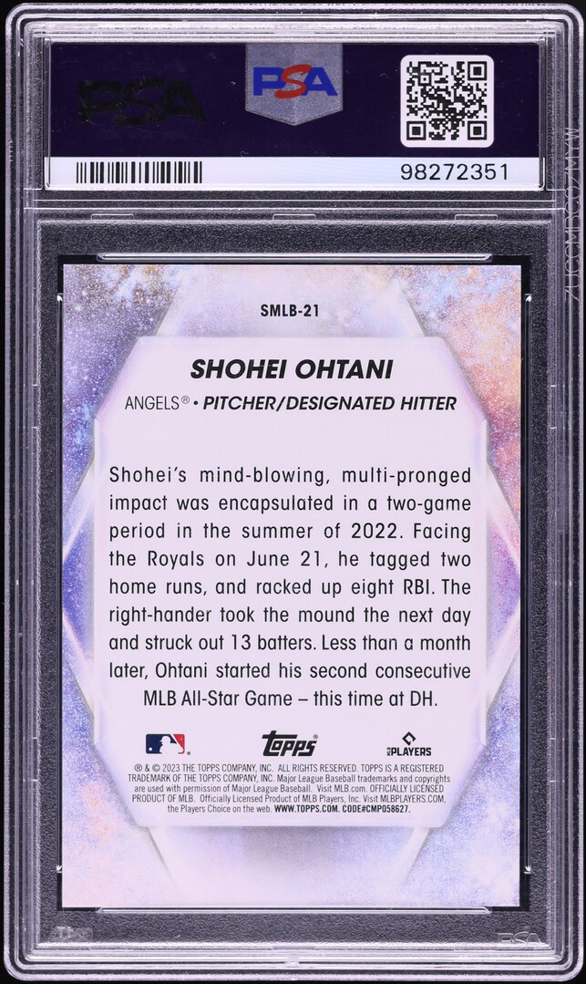 2023 Topps Stars Of MLB Red Shohei Ohtani /75 #SMLB-21 PSA 10 GEM MINT