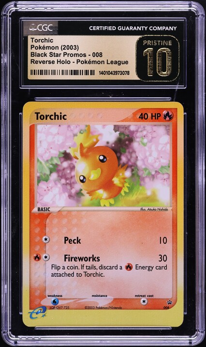 2003 Pokemon Promo E-League Torchic #8 SGC 5 EX on Fanatics Collect