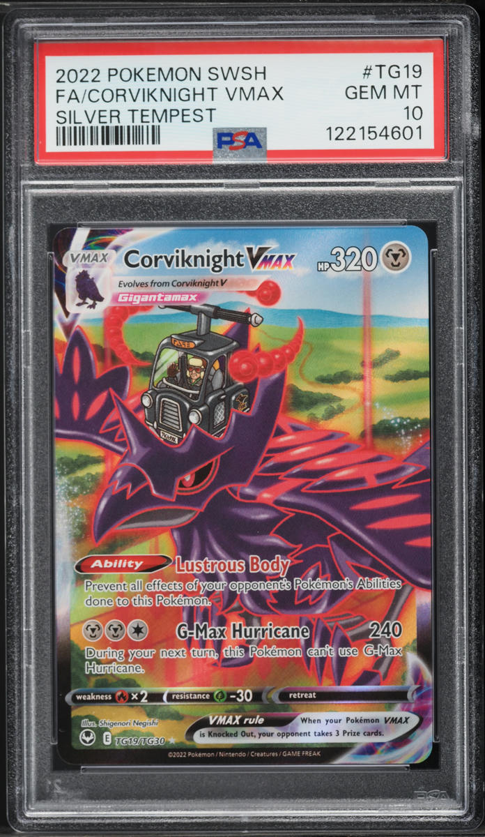 2022 Pokemon SWSH Silver Tempest CHR Corviknight VMAX #TG19 PSA 10 GEM MINT
