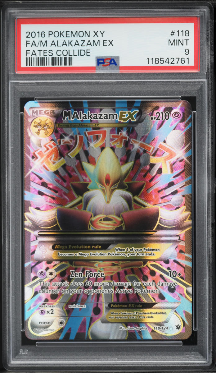 2016 Pokemon XY Fates Collide Full Art M Alakazam Ex #118 PSA 9 MINT
