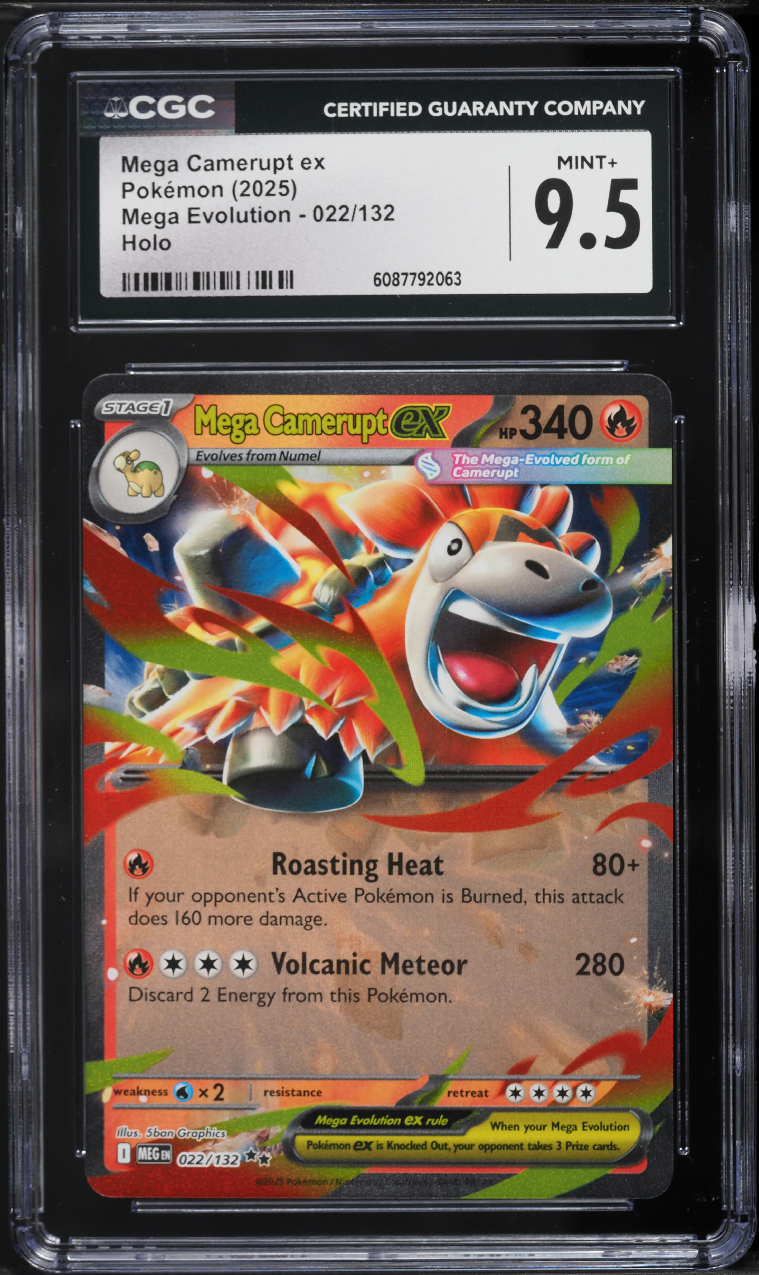 2025 Pokemon Mega Evolution Mega Camerupt ex #22 CGC 9.5 MINT+ on Fanatics  Collect