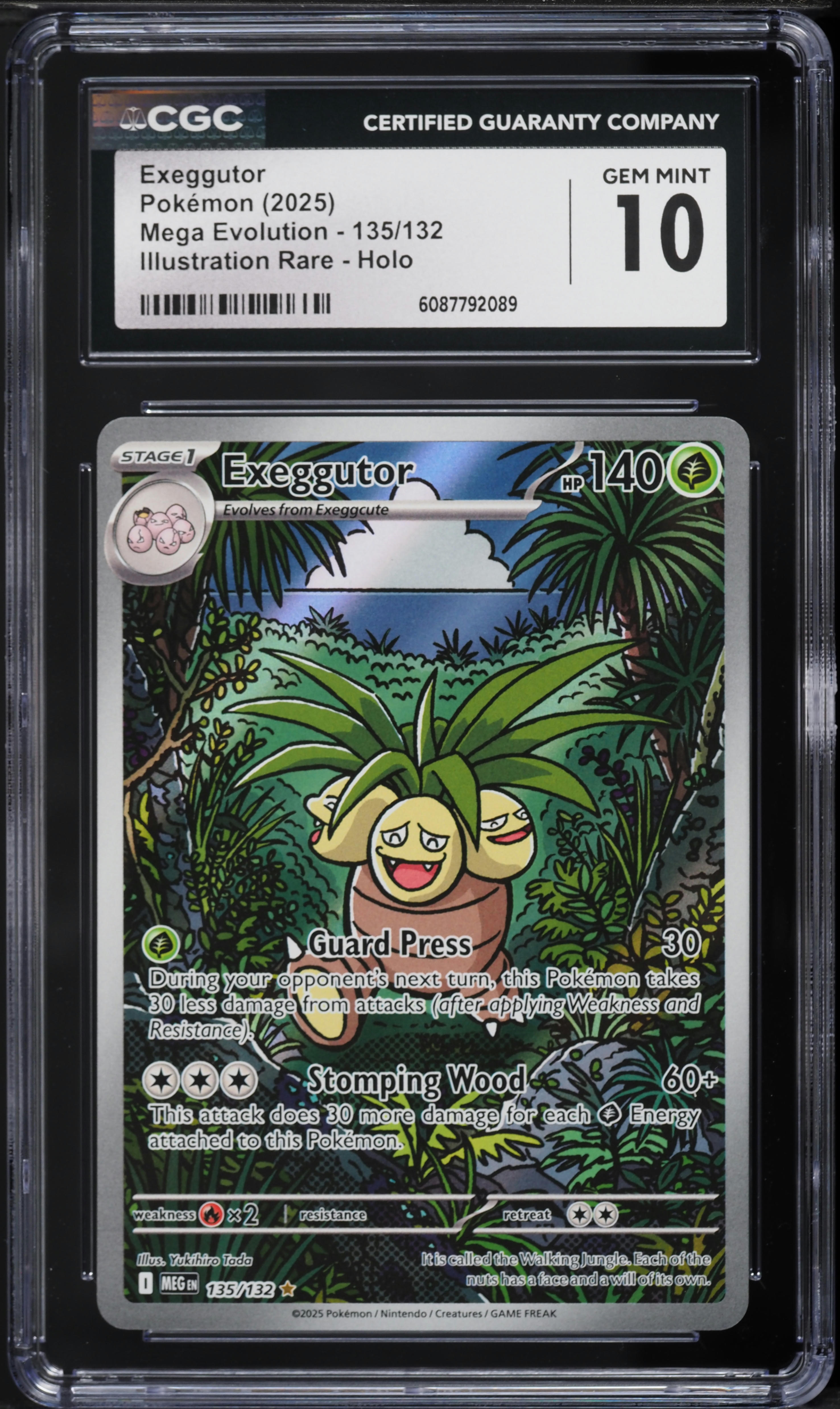 2025 Pokemon Mega Evolution IR Exeggutor #135 CGC 10 GEM MINT on