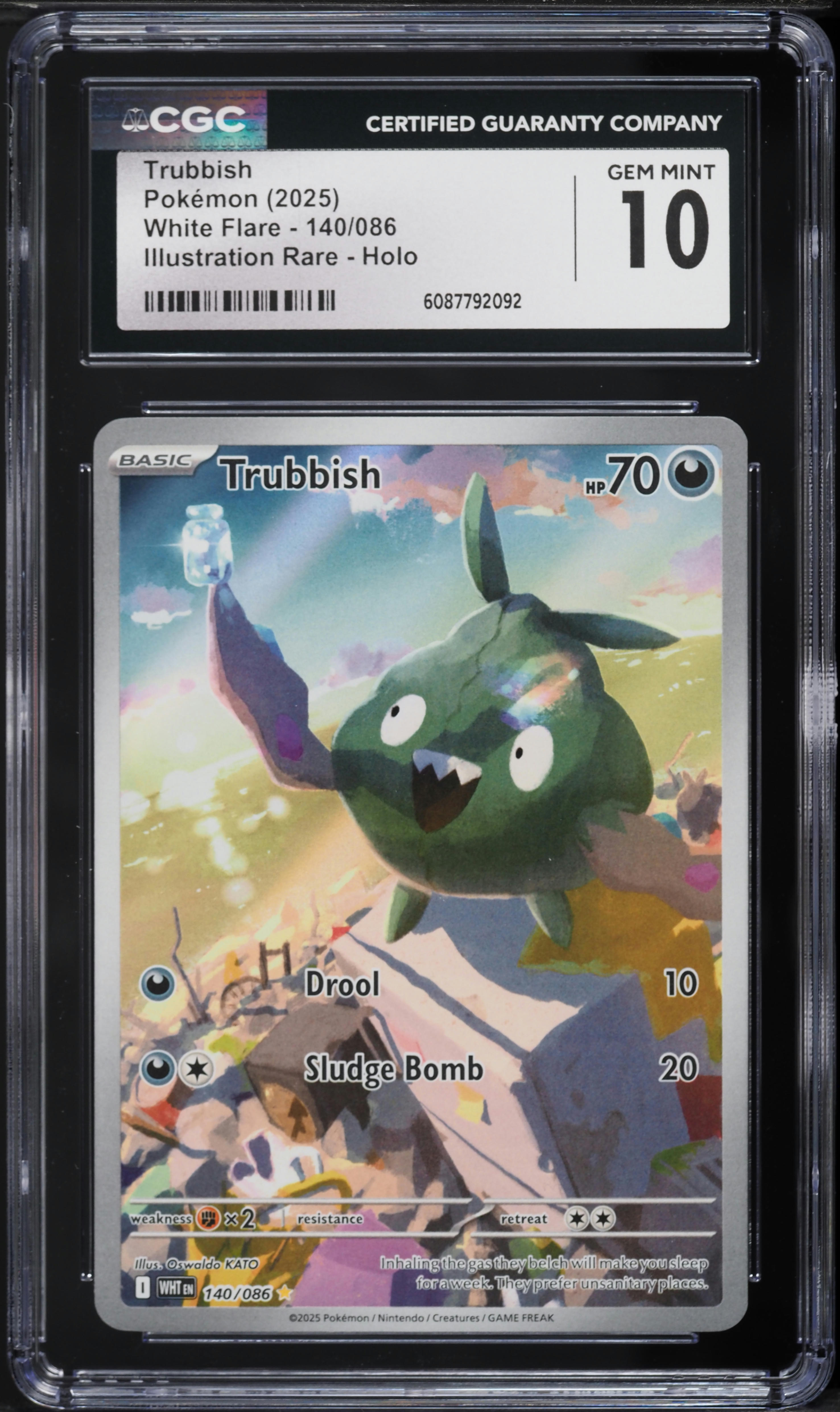 2025 Pokemon Scarlet & Violet White Flare IR Trubbish #140 CGC 10 GEM MINT  on Fanatics Collect