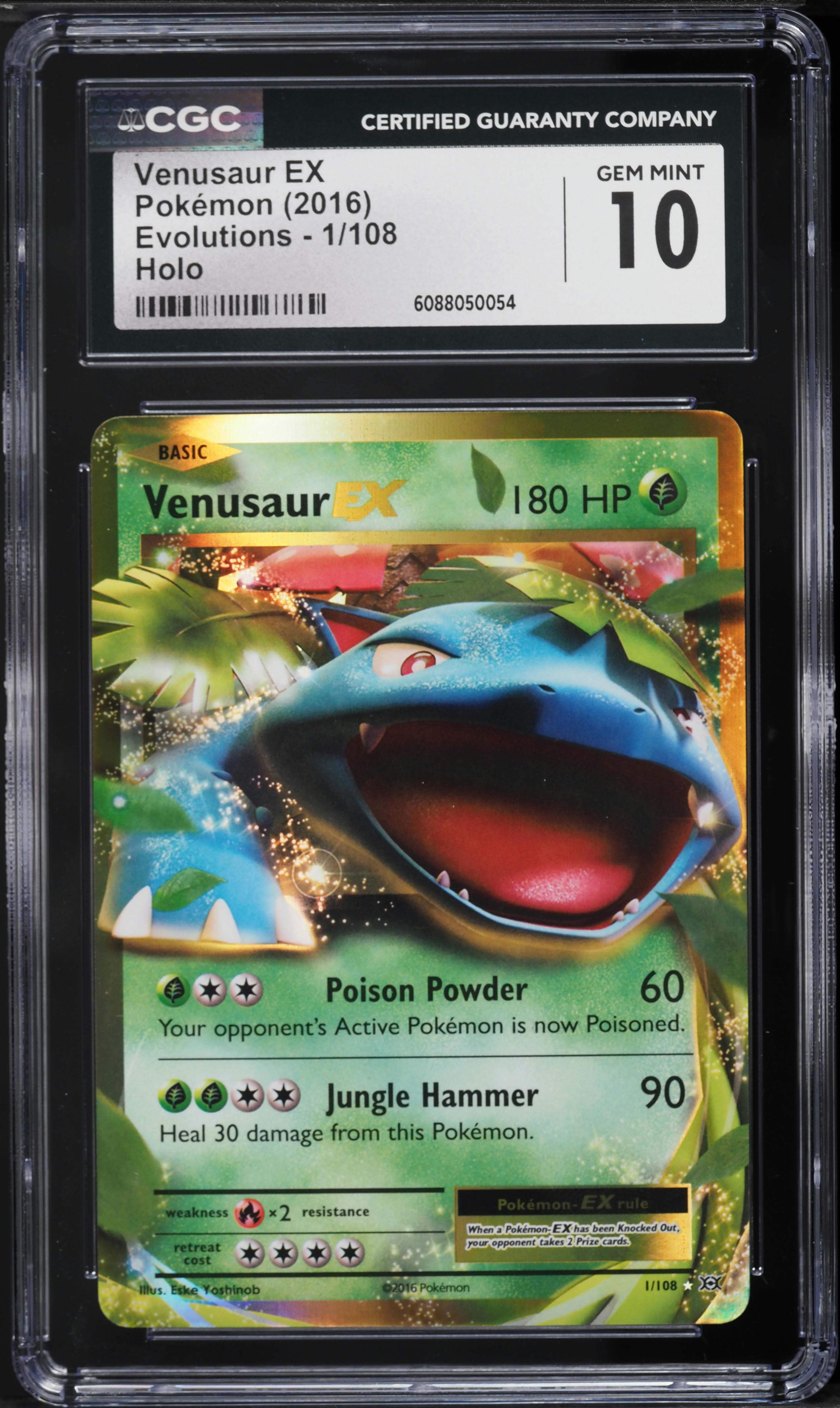2016 Pokemon XY Evolutions Venusaur EX #1 CGC 10 GEM MINT on