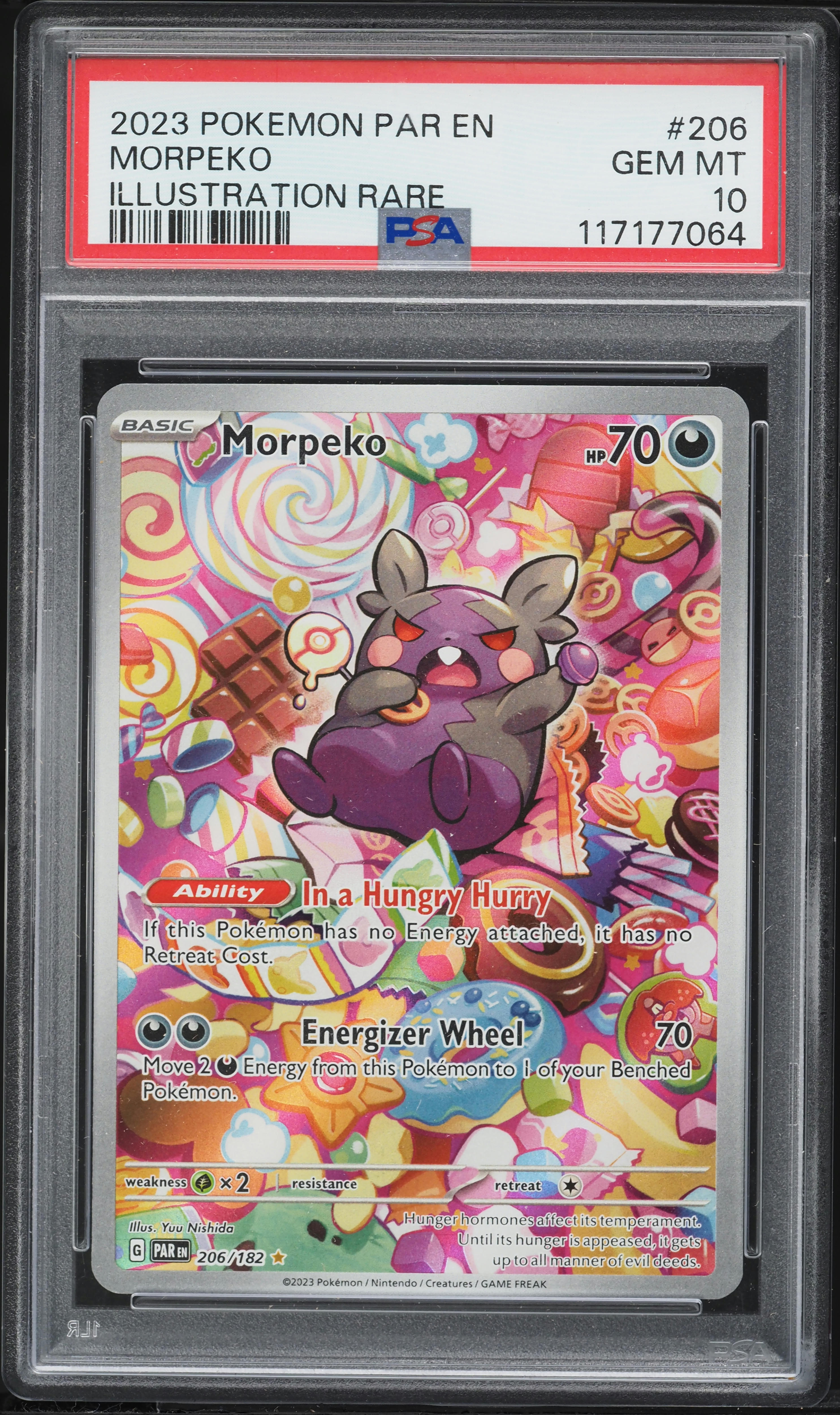 2023 Pokemon Scarlet & Violet Paradox Rift IR Morpeko #206 PSA 10