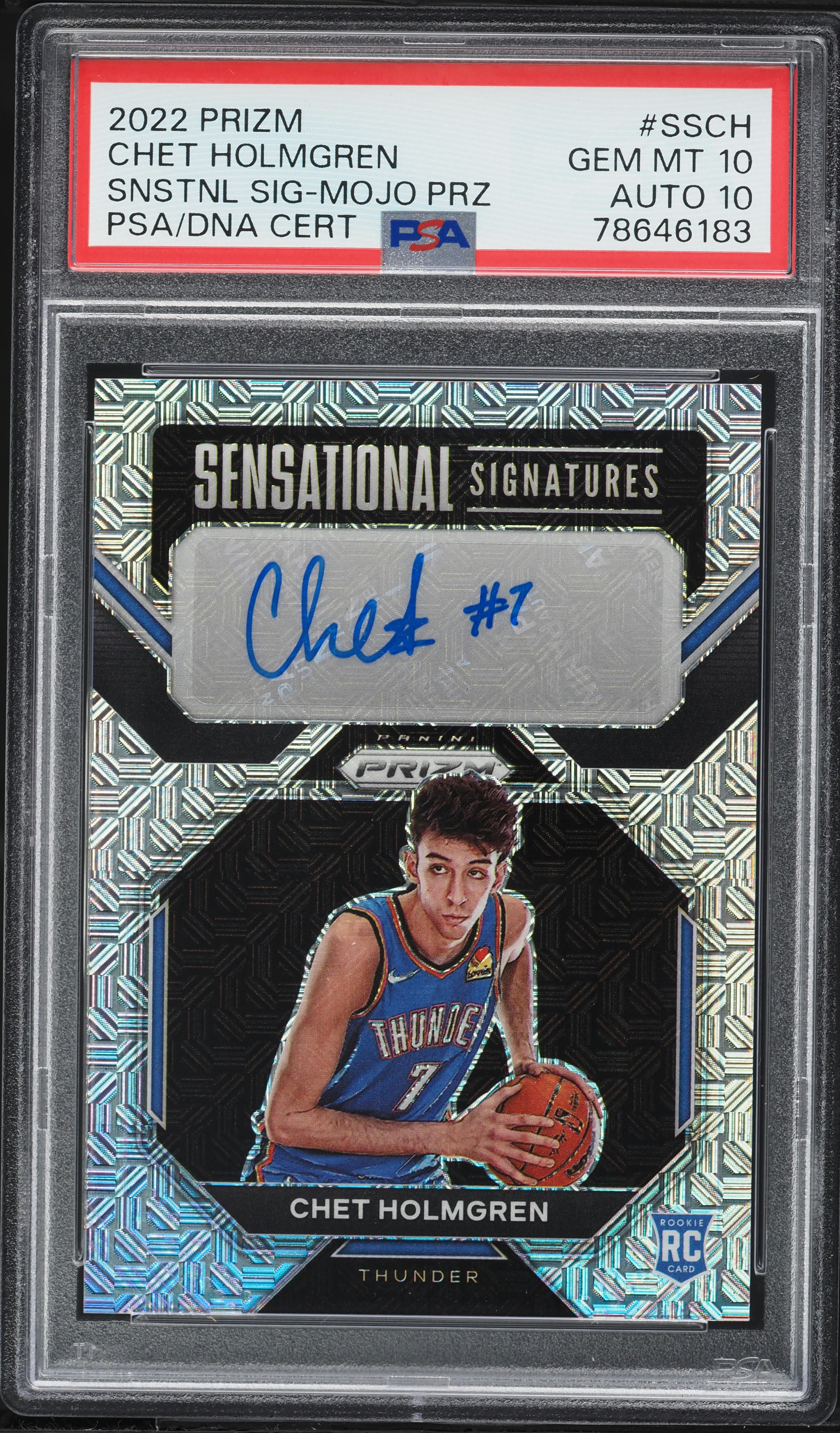 2022 Panini Prizm Sensational Mojo Chet Holmgren ROOKIE AUTO DNA
