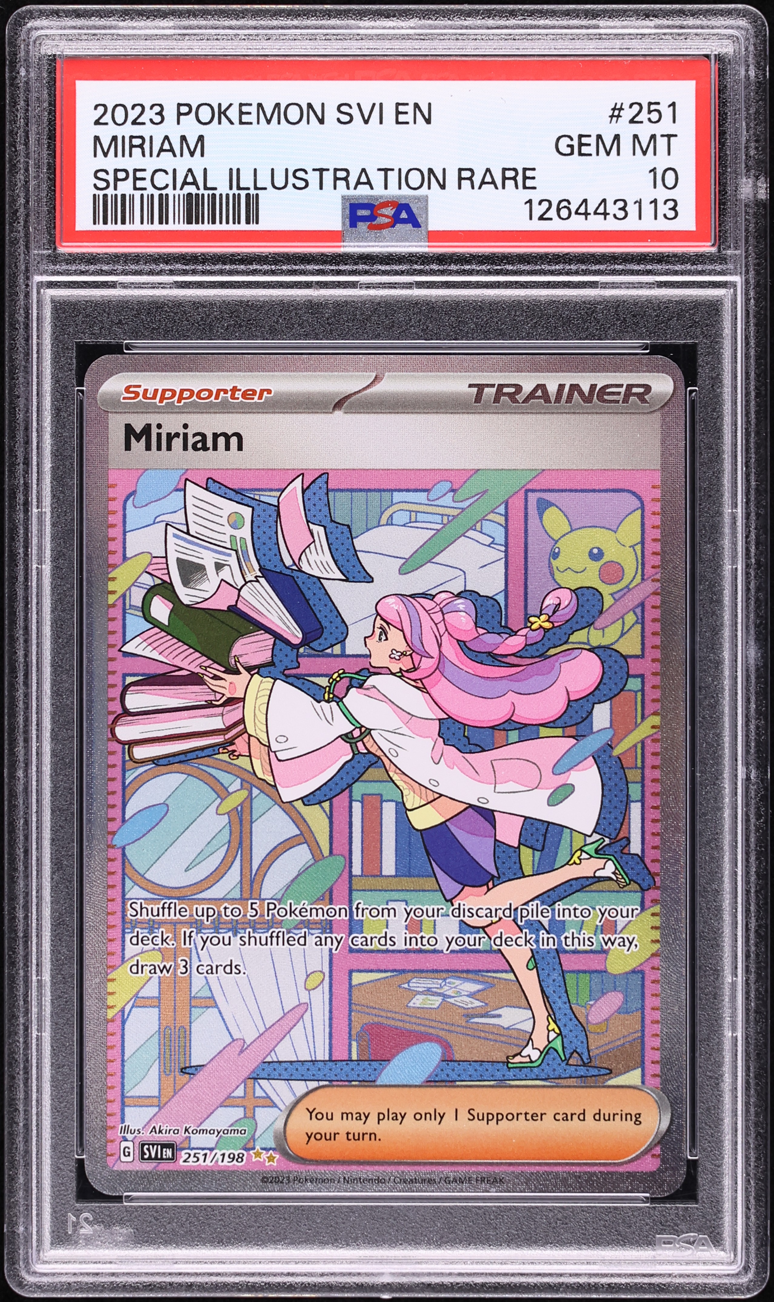 2023 Pokemon Scarlet & Violet SIR Miriam #251 PSA 10 GEM MINT on