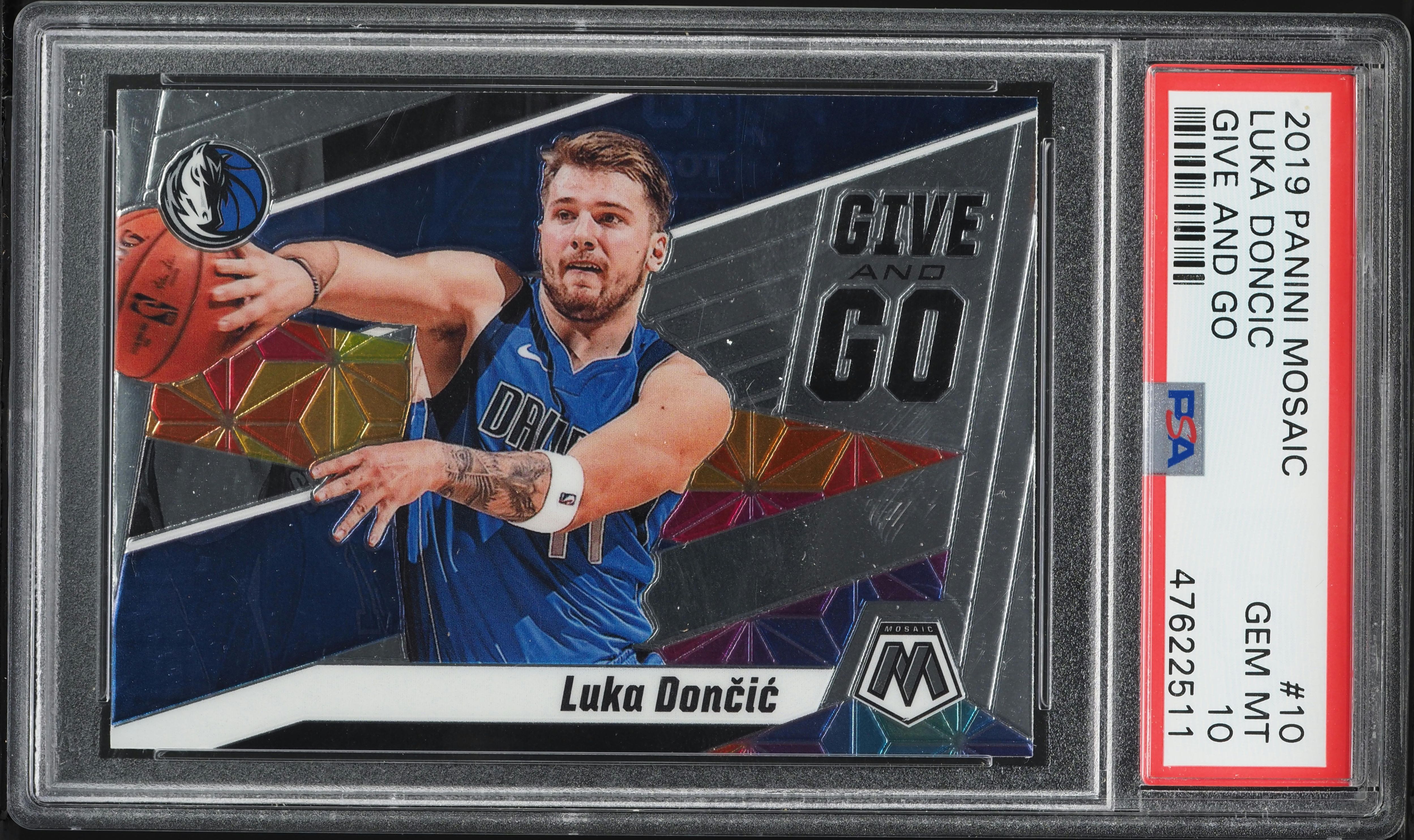 2019 Panini Mosaic Give & Go Luka Doncic #10 PSA 10 GEM MINT on 
