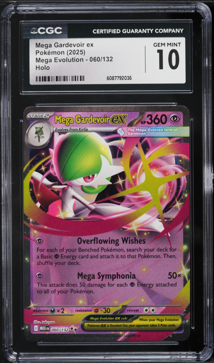 2025 Pokemon Mega Evolution Mega Gardevoir ex #60 CGC 10 GEM MINT