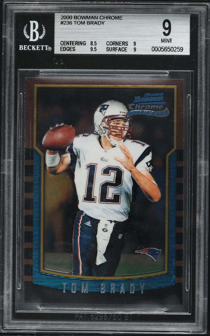 2000 Bowman Chrome Tom Brady ROOKIE #236 BGS 9 MINT
