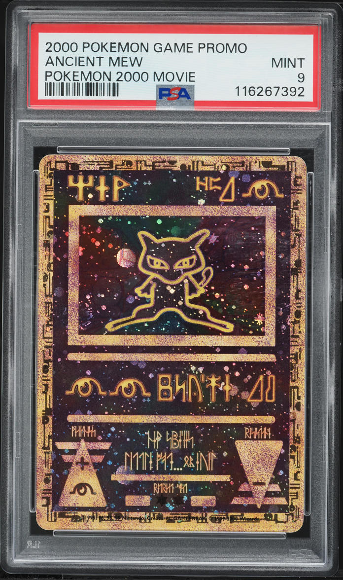 pokemon 2000 mew card value Ancient Pokmon Movie Promo PSA 8  Kollector's Nest Near Mint /// Near Mint FoilCards in Near Mint (NM) condition show minimal wear from shuffling Ancient Mew 2000 Pokemon Movie