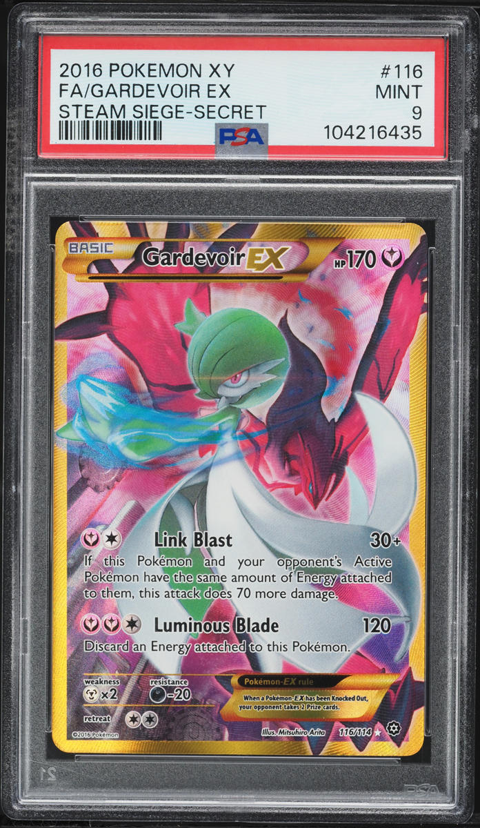 2016 Pokemon XY Steam Siege Full Art Gardevoir EX #116 PSA 9 MINT