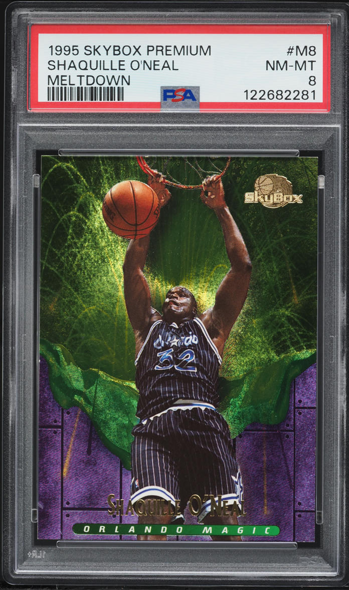 1995 Skybox Premium Meltdown Shaquille O'Neal #M8 PSA 8 NM-MT