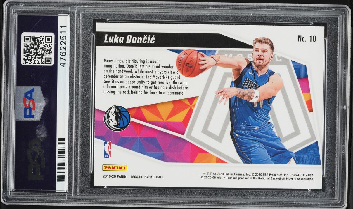 2019 Panini Mosaic Give & Go Luka Doncic #10 PSA 10 GEM MINT on 