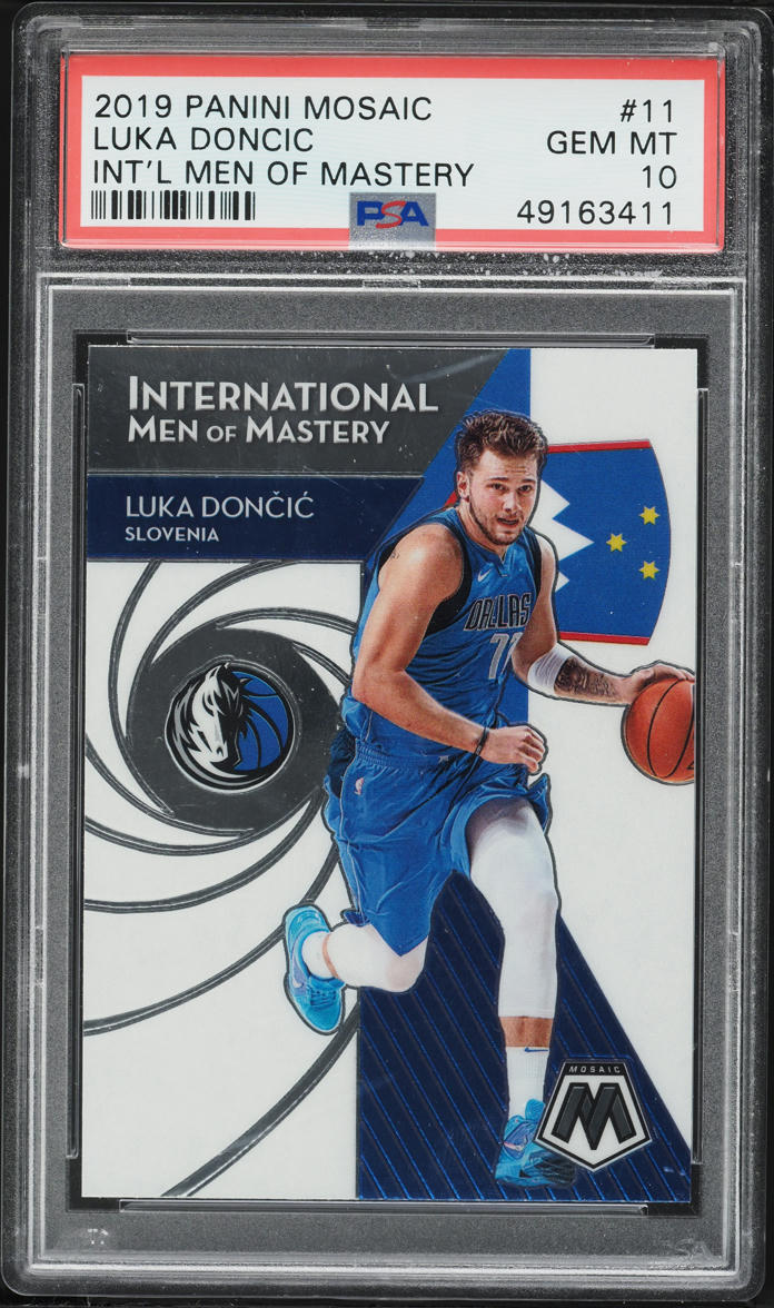 2019 Panini Mosaic International Men Of Mastery Luka Doncic #11 PSA 10 GEM MINT