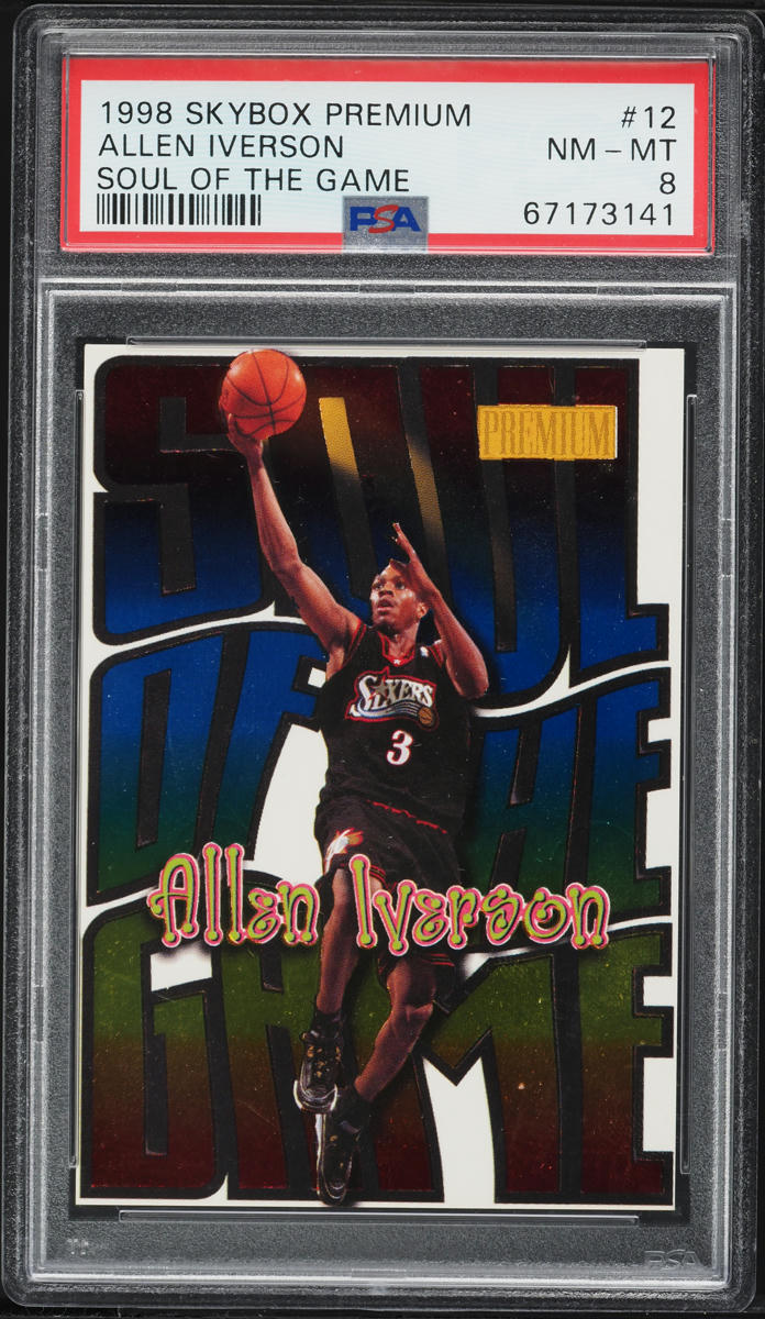 1998 Skybox Premium Soul Of The Game Allen Iverson #12 PSA 8 NM-MT