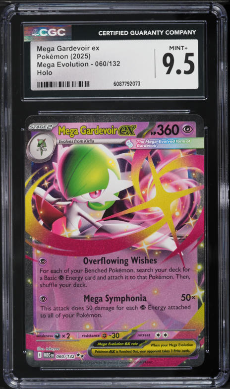 2025 Pokemon Mega Evolution Mega Gardevoir ex #60 CGC 9.5 MINT+