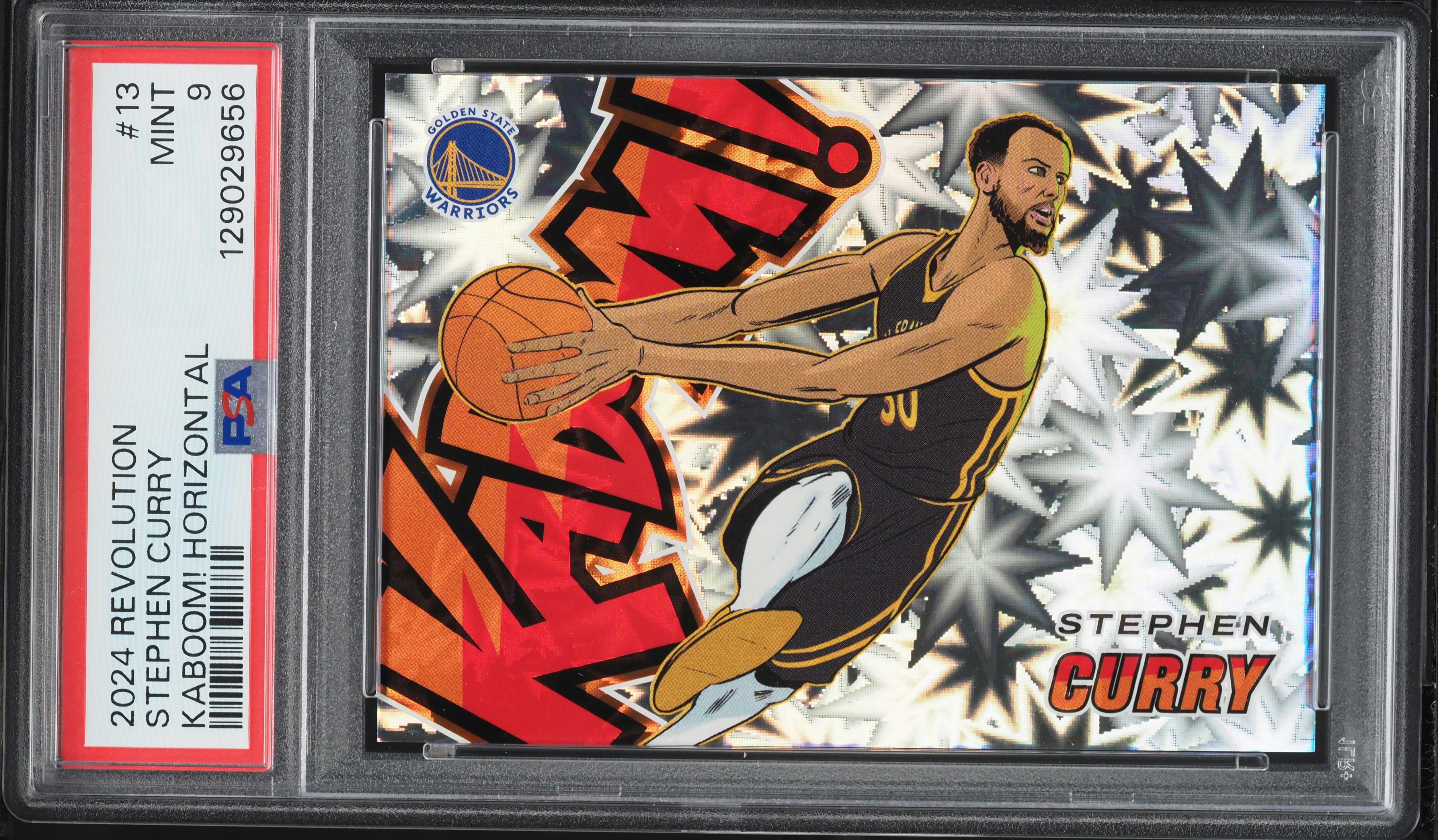 2024 Panini Revolution Horizontal Kaboom Stephen Curry #13 PSA 9 