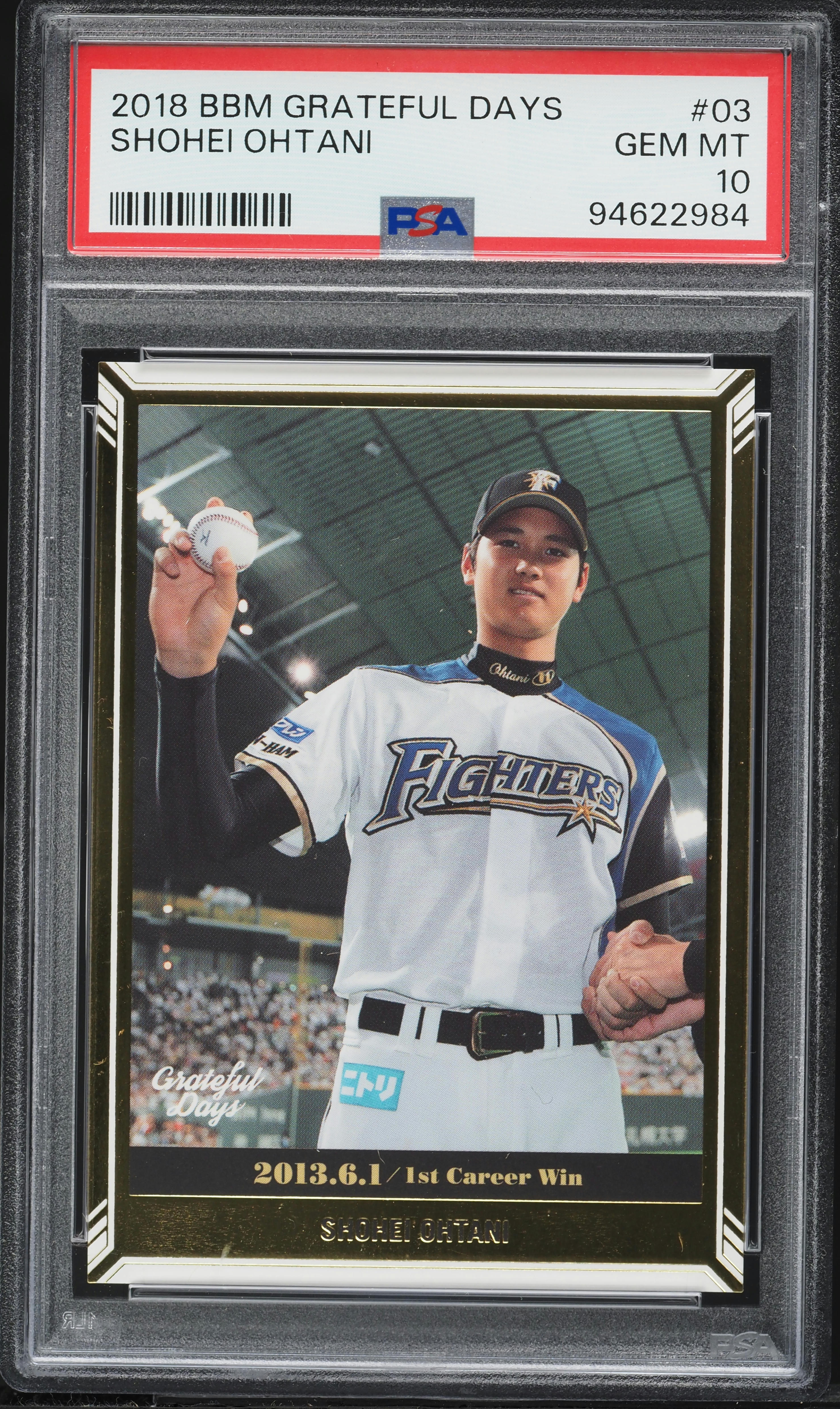 2018 BBM GRATEFUL DAYS 03 SHOHEI OHTANI 大谷翔平 北海道日本ハム 