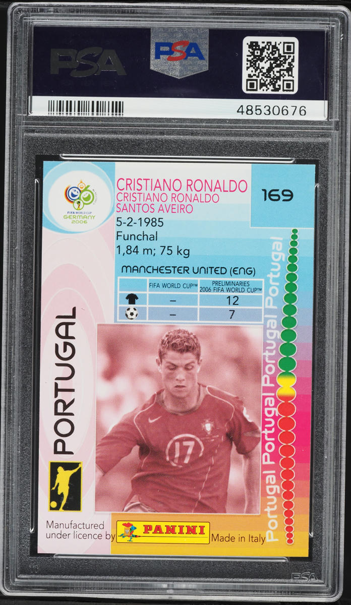2006 Panini World Cup Germany Cristiano Ronaldo #169 PSA 10 GEM
